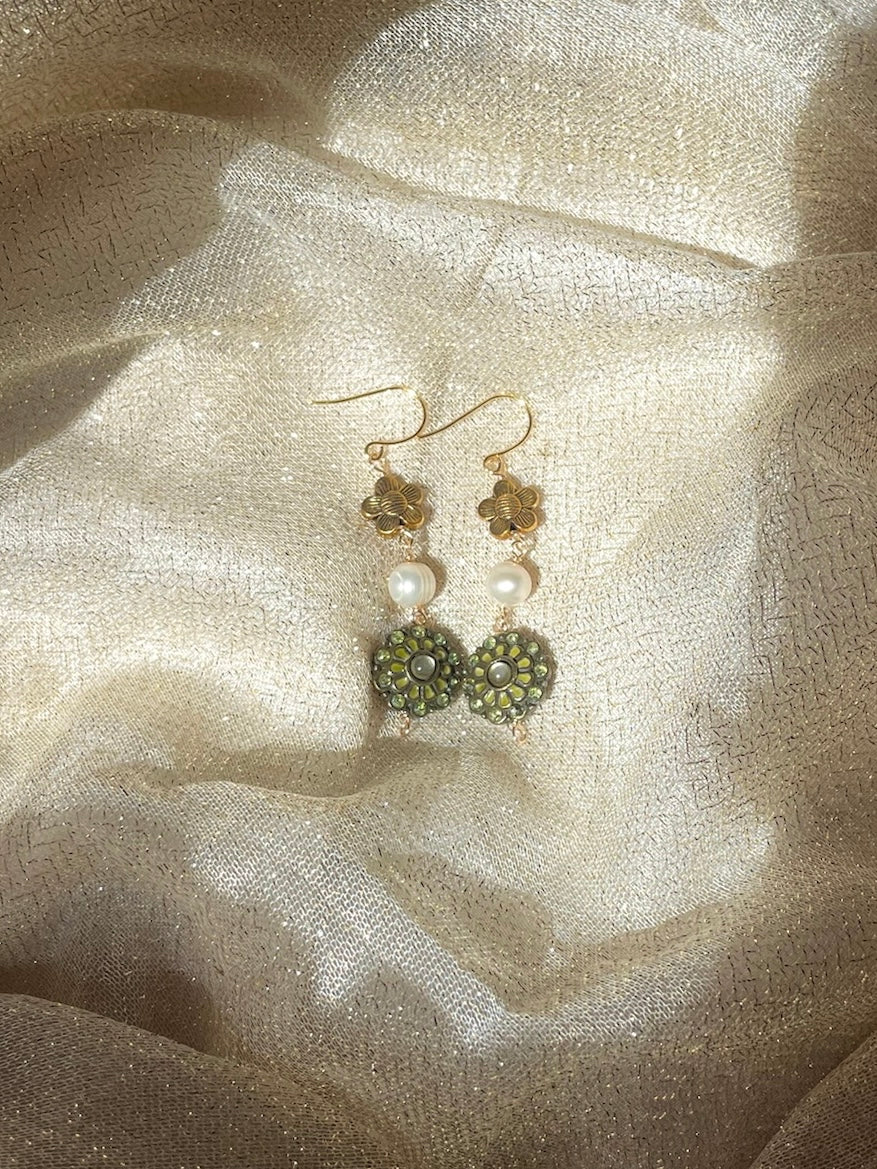 Green Garden Earrings