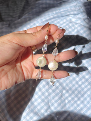 Crystal Pearl Earrings