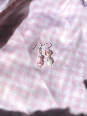 Glass Rose Earrings
