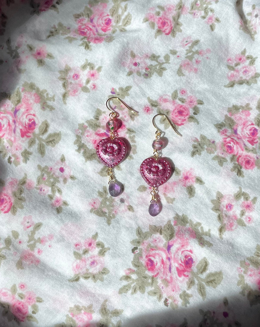 Purple Valentine Earrings
