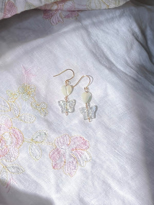 Pearl & Butterfly Earrings