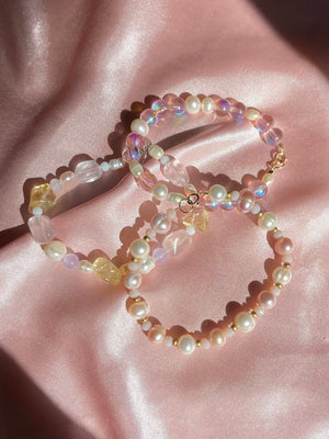 Pink & White Pearl Bracelet